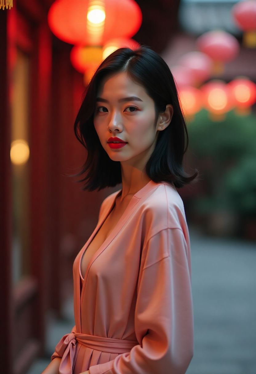 雨巷里的许清禾与行李箱